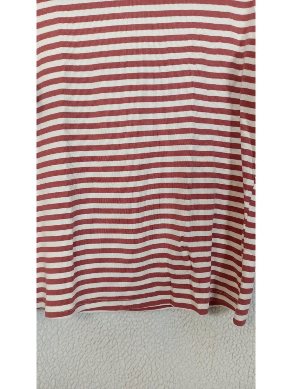 Women's XL Red White Blue Striped Crewneck Shirt Colorblock Y2K Summer Retro Tee - Picture 4 of 10